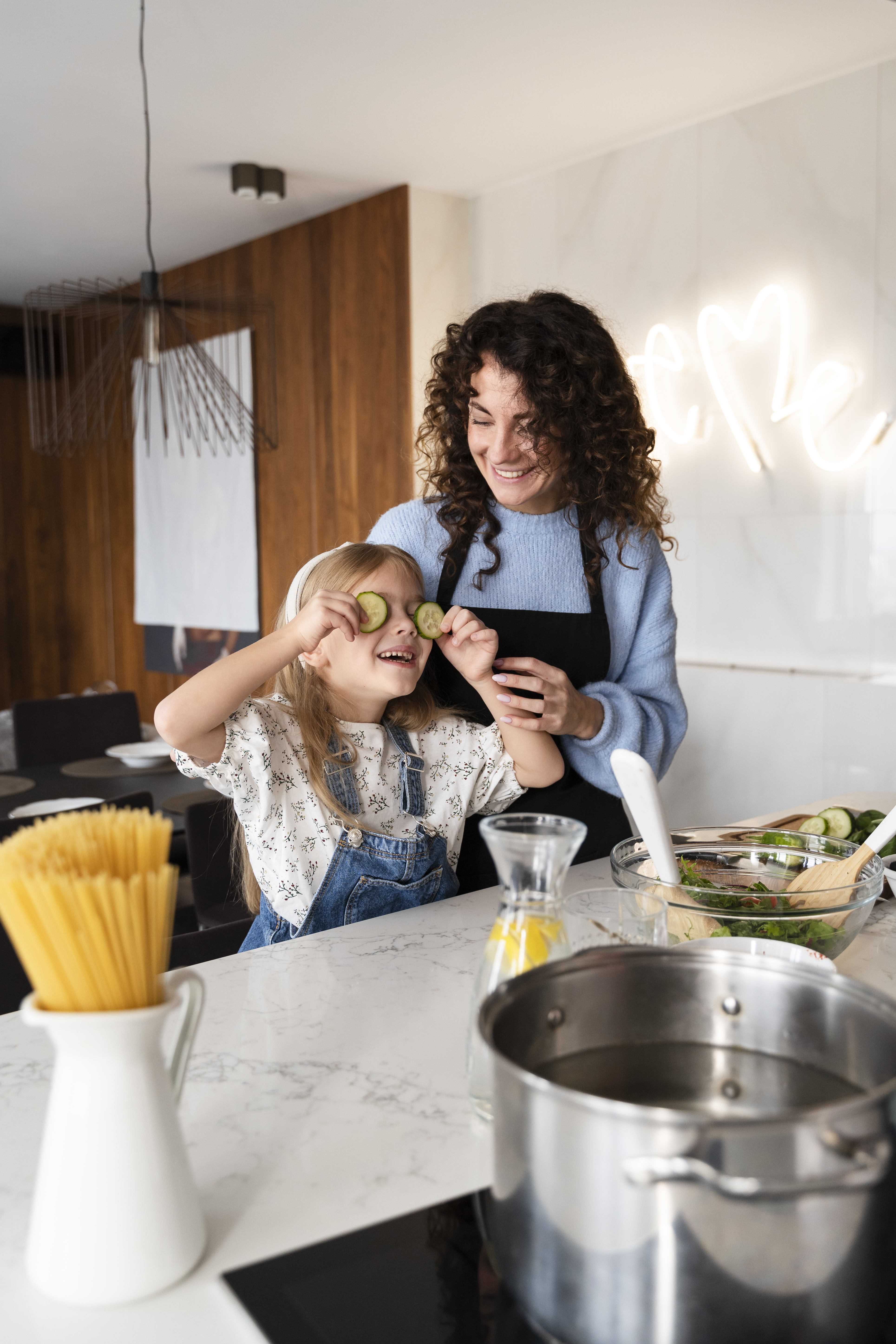 close-up-family-enjoying-food-together